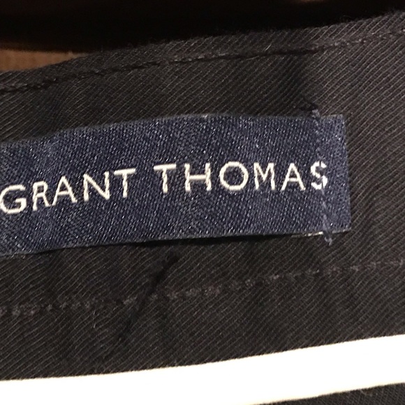 Grant Thomas Navy Blue Khakis Dressed Pants Size 42 X 30 Little Damage 2… - Picture 9 of 14
